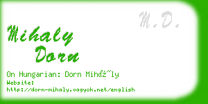 mihaly dorn business card